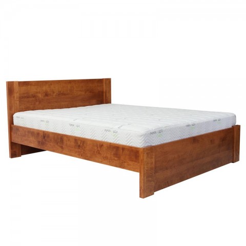 Łóżko BODEN EKODOM drewniane : Rozmiar - 160x200, Szuflada - Cała długość łóżka, Kolor wybarwienia - Olcha naturalna