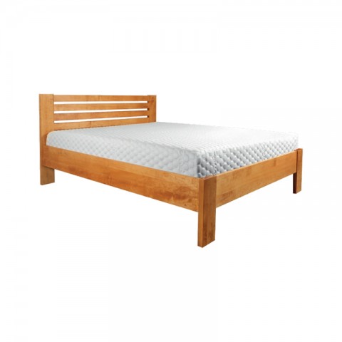 Łóżko BERGEN EKODOM drewniane : Rozmiar - 160x200, Szuflada - Cała długość łóżka, Kolor wybarwienia - Olcha biała