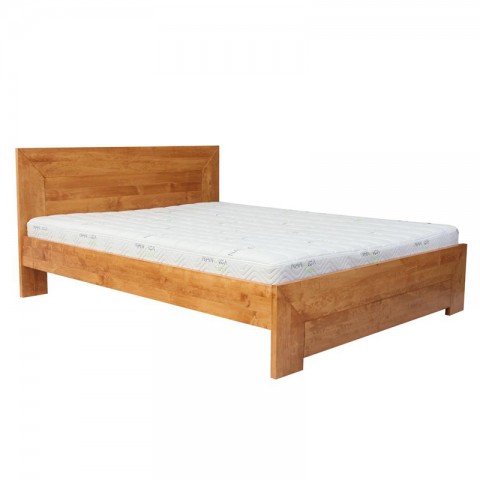 Łóżko LUND EKODOM drewniane : Rozmiar - 180x200, Szuflada - 2/3 długości łóżka, Kolor wybarwienia - Olcha naturalna