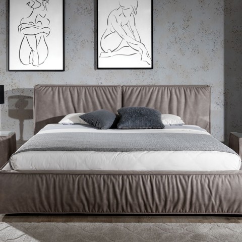 Łóżko BOLSENA NEW ELEGANCE tapicerowane : Rozmiar materaca - Materac 160x200, Pojemnik - Z pojemnikiem, Tkanina - Grupa V