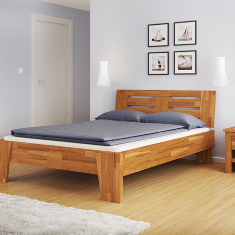 Łóżko VERONA TARTAK MEBLE drewniane : Rozmiar - 180x200, Wybarwienie - Dąb olej