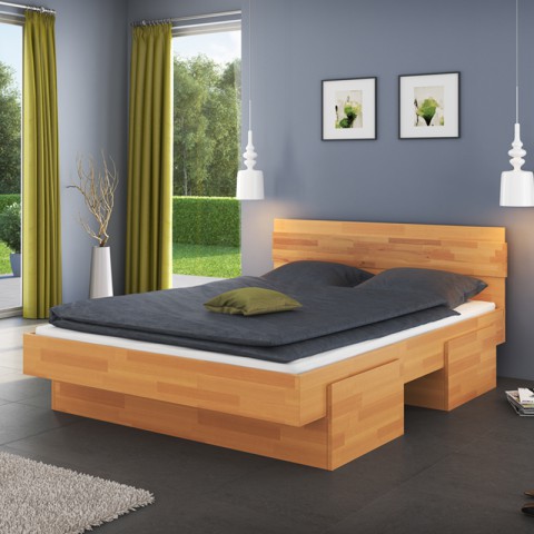 Łóżko TOLEDO TARTAK MEBLE drewniane : Rozmiar - 140x200, Wybarwienie - Buk