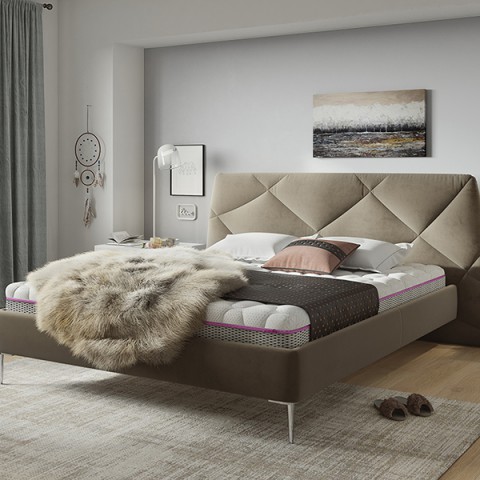 Łóżko DAVOS COMFORTEO tapicerowane : Rozmiar - 160x200, Tkanina - Grupa I