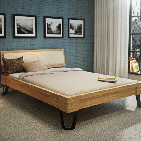 Łóżko ESPACIO FL TARTAK MEBLE drewniane : Rozmiar - 140x200, Wybarwienie - Dąb olej
