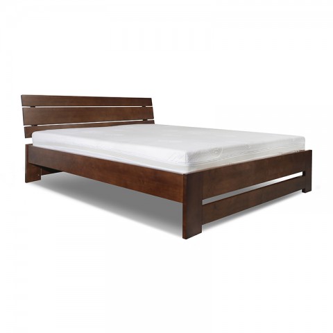 Łóżko HALDEN EKODOM drewniane : Rozmiar - 120x200, Kolor wybarwienia - Orzech, Szuflada - 1/2 długości łóżka